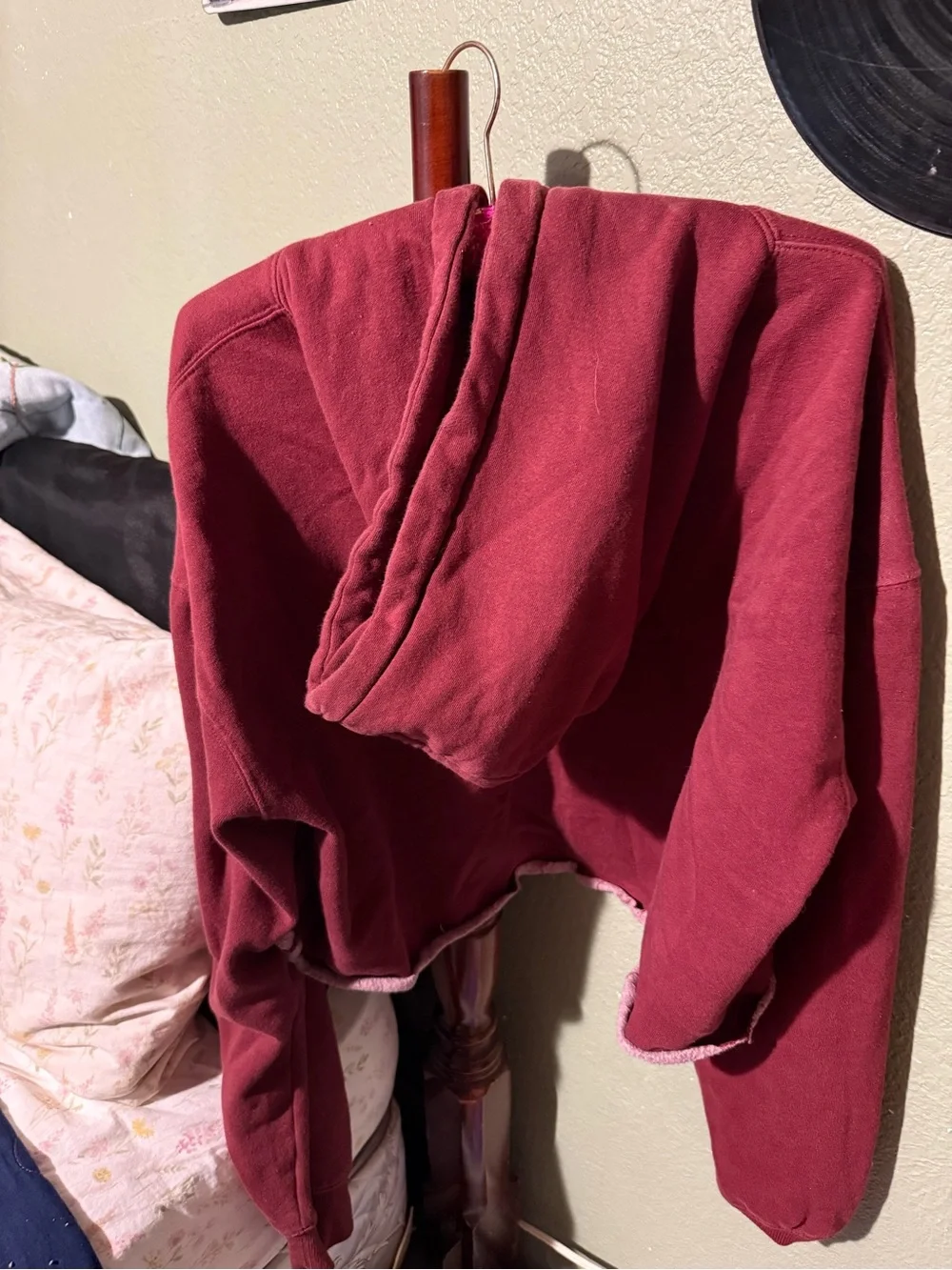 wild fable Maroon 'New York' Cropped Hoodie - Picture 3 of 3